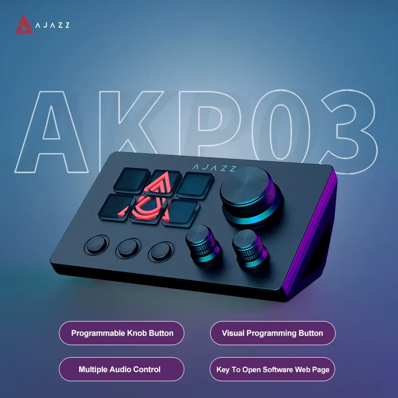 Elgato Stream Deck - Ajazz AKP03E Multi-Function Desktop Helper Programmable