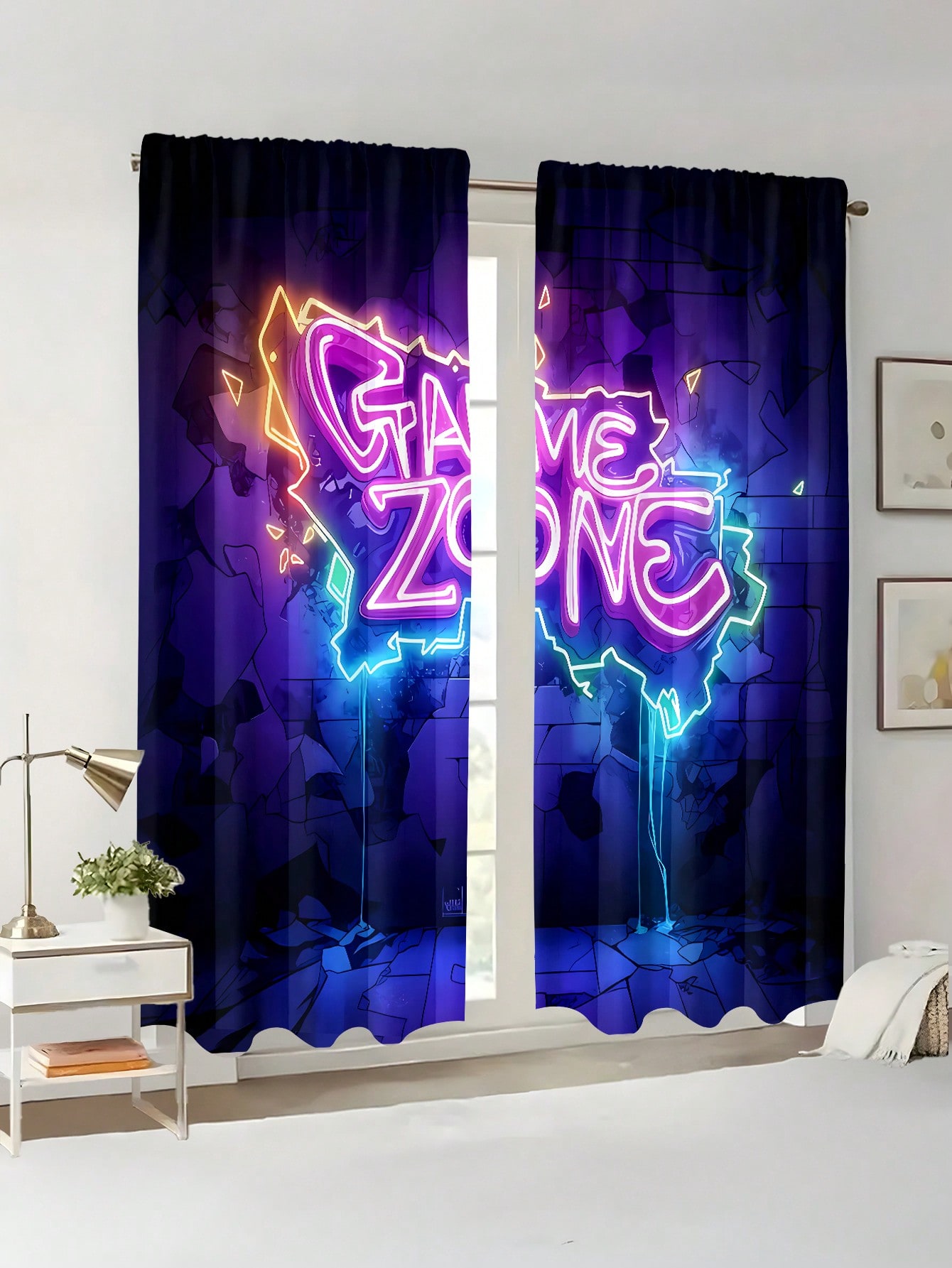 Esports Gaming Youtube - Neon Game Zone Curtain, Esports Gaming