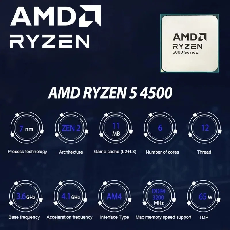 AMD Ryzen 5 4500 100% Brand Ne - Amd Cpu Ryzen 5 评论和价格
