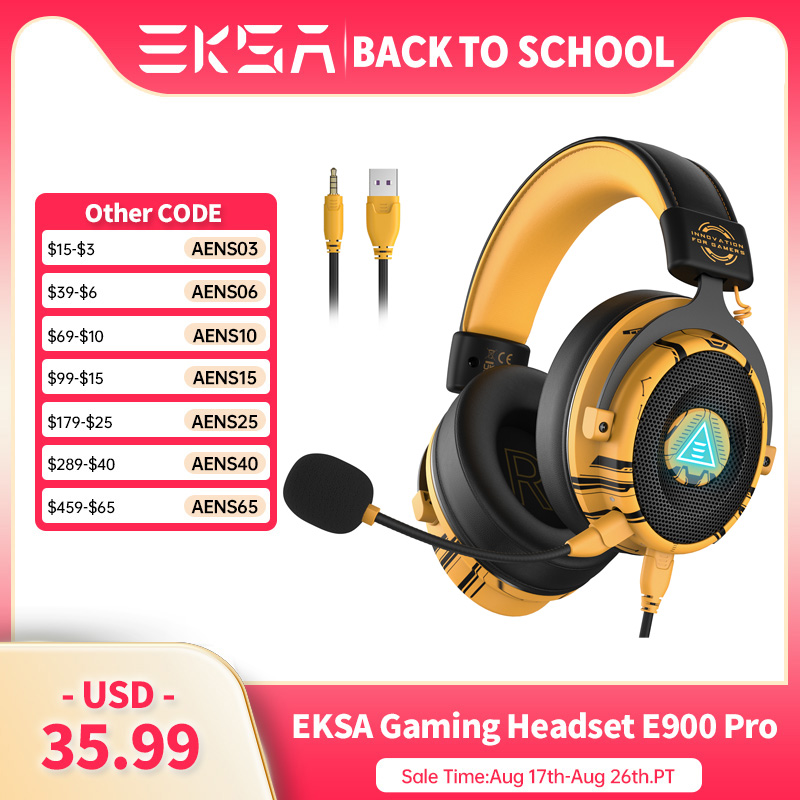 EKSA E900 Pro Upgraded Gaming  - Gaming Headset 7.1 评论和价格