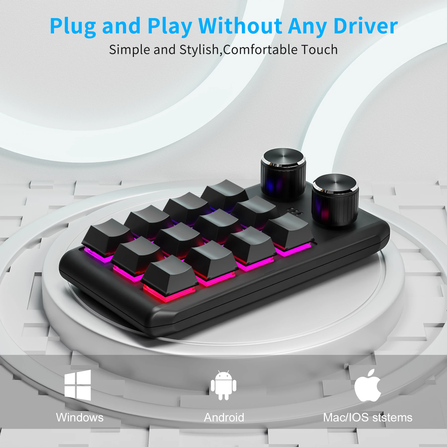 Bluetooth 12 Key 2-knob USB Pr - Elgato Stream Deck 评论和价格