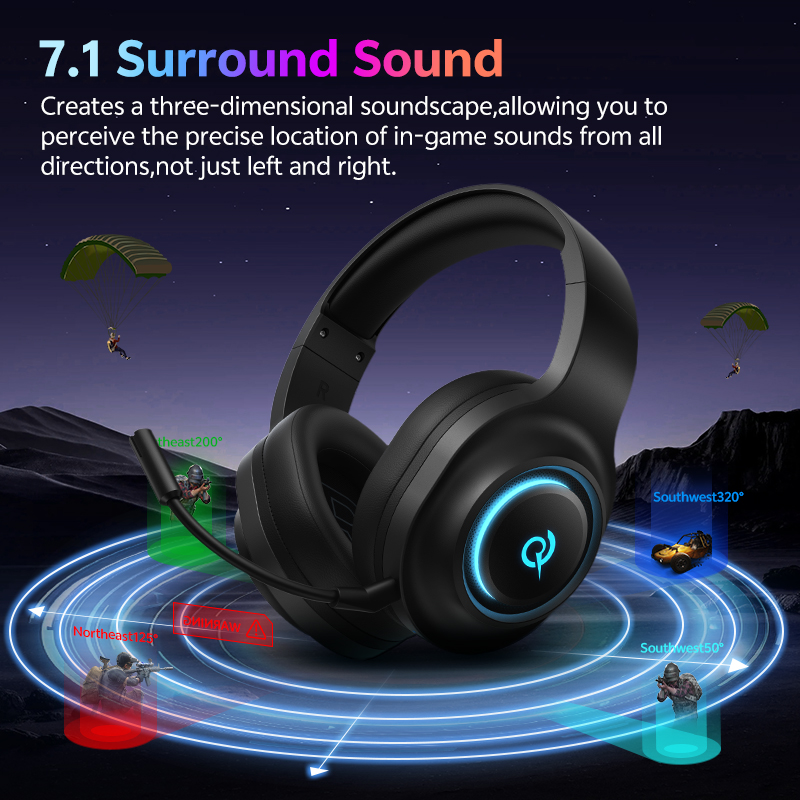 QCY Heroad V200 Gaming Headset - Gaming Headset 7.1 评论和价格