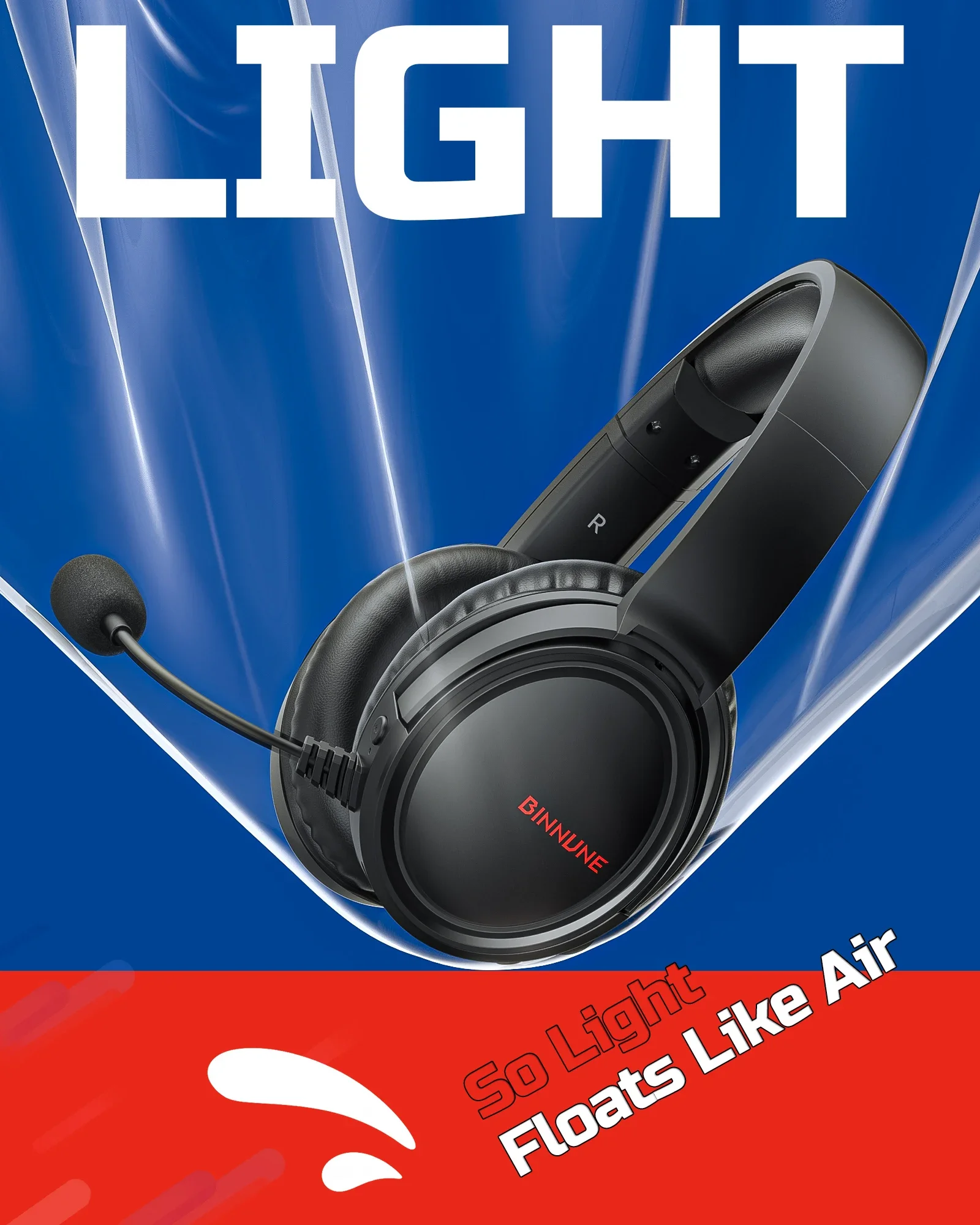 BINNUNE BW02 Wireless Gaming H - Gaming Headset 7.1 评论和价格
