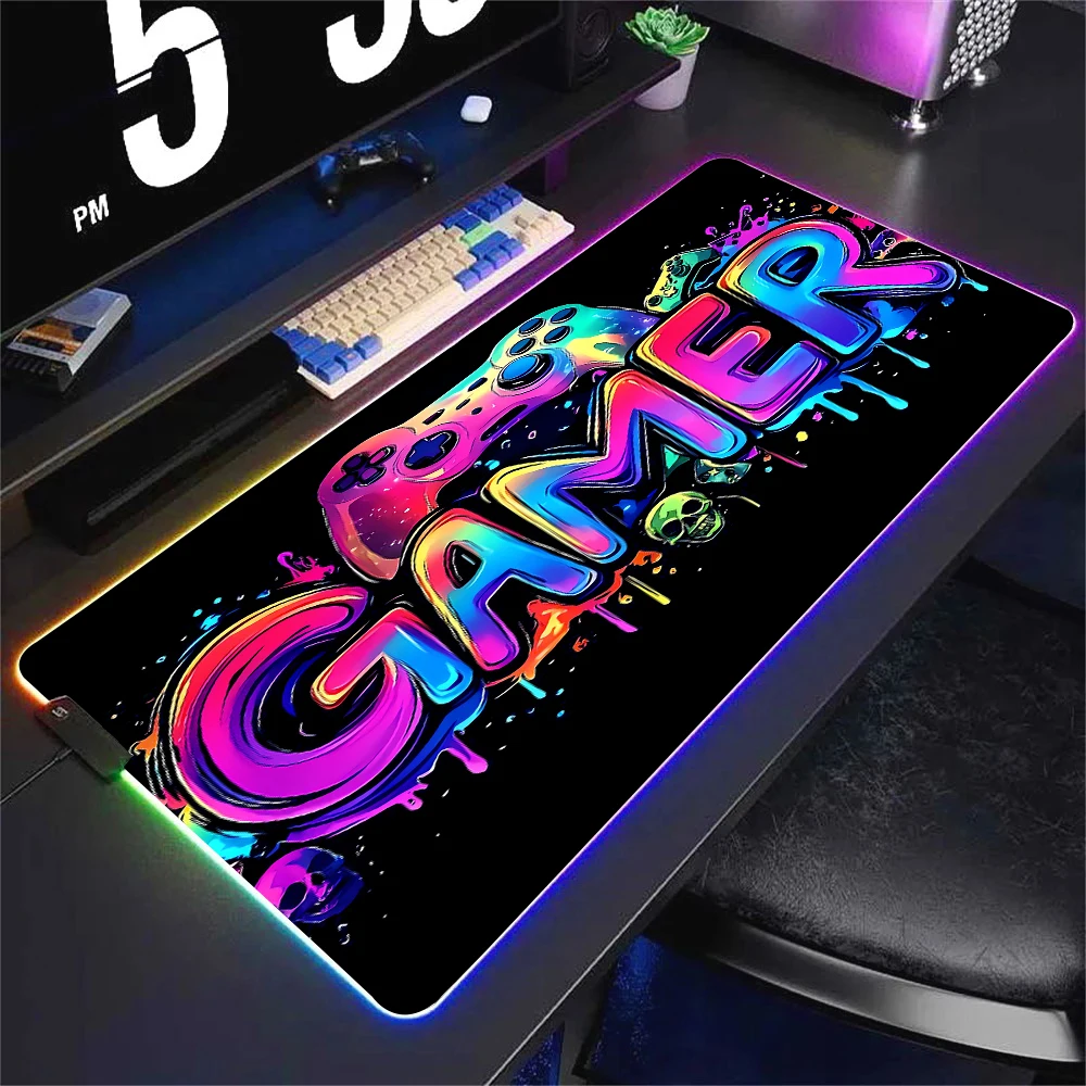 RGB Neon Gaming Controller Art - Esports Gaming Keyboard And Mouse 评论和价格