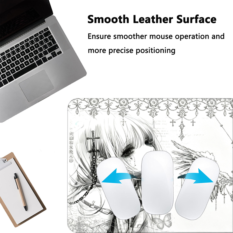 Leather Mousepad Black White A - Esports Gaming Mouse 评论和价格