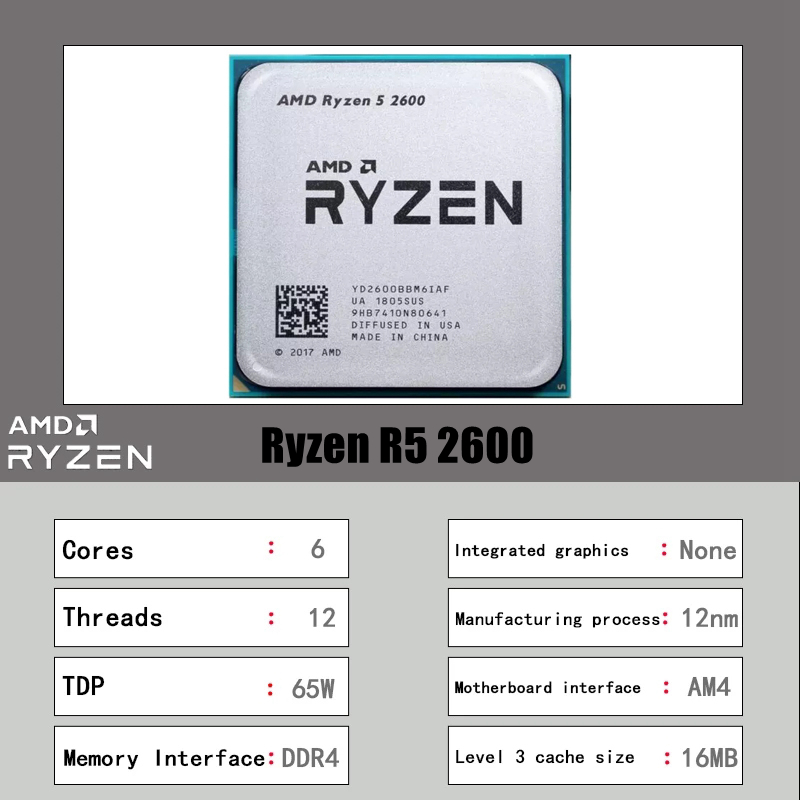 AMD Ryzen 5 2600 6-Core 12-Thr - Amd Cpu Ryzen 5 评论和价格